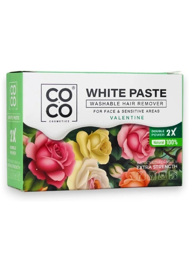 كوكو معجون شمع أبيض قابل للغسل لإزالة الشعر، مناسب لعيد الحب، 100 غرام - Image 1